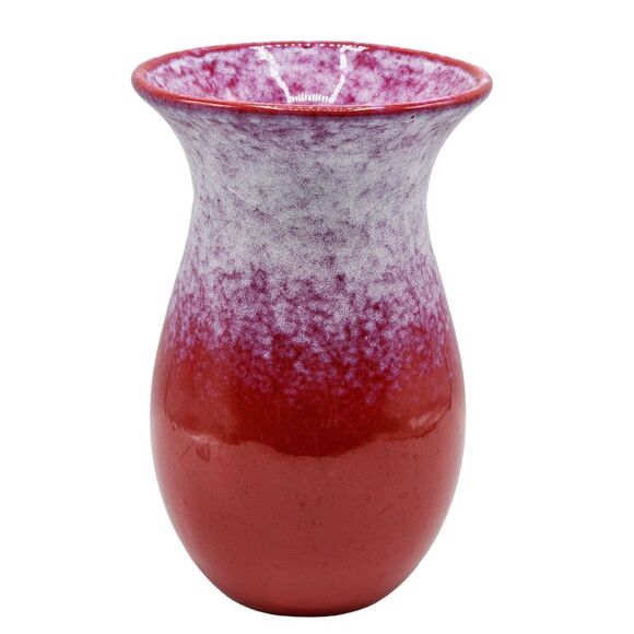 Teleflora Gift Ceramic Vase With Heart Charm Red White And‎ Lavender 8.3x5.3in - Picture 2 of 9